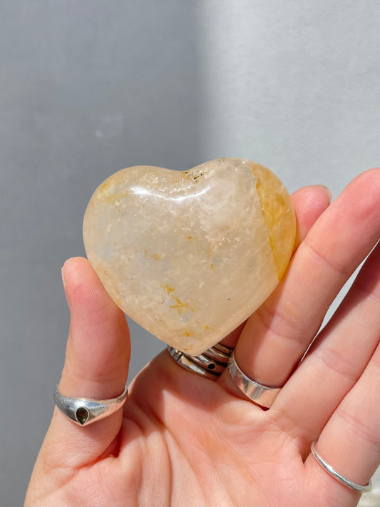Golden Healer Quartz Heart – Healing and Divine Light