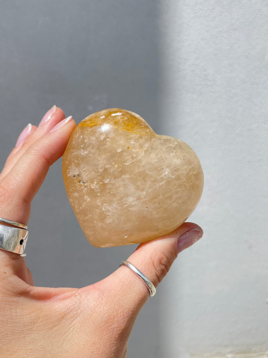 Golden Healer Quartz Heart – Healing and Divine Light