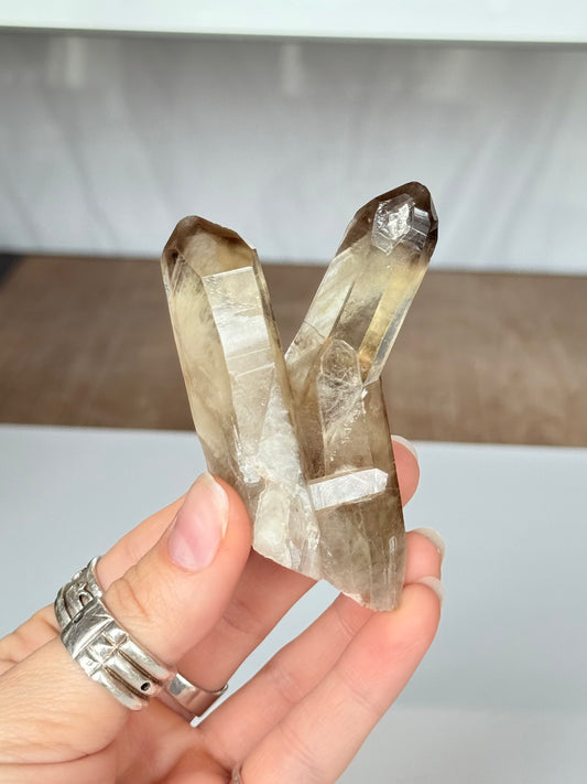 Natural Citrine Phantom Formation Double Point