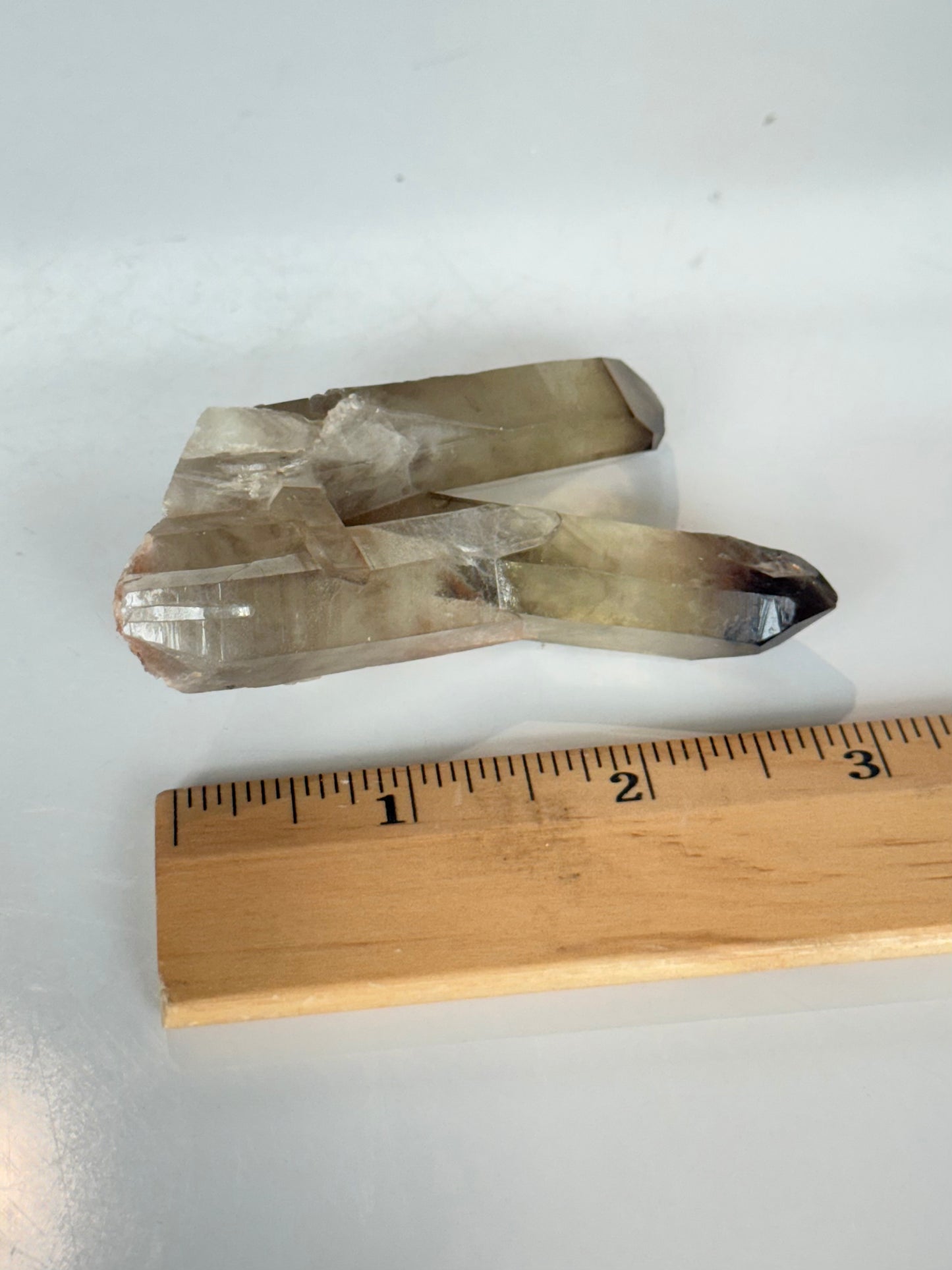 Natural Citrine Phantom Formation Double Point