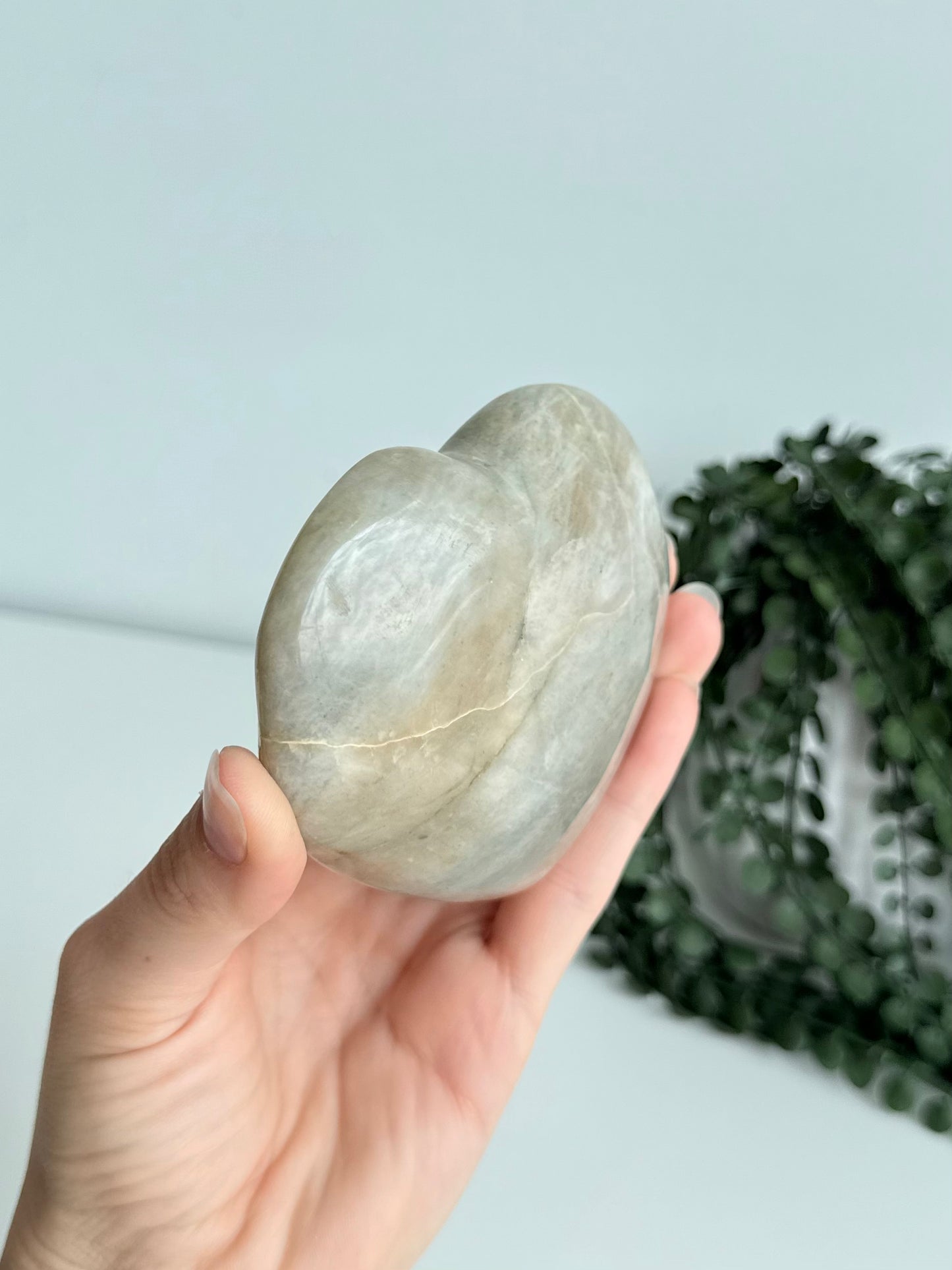Green Moonstone Heart