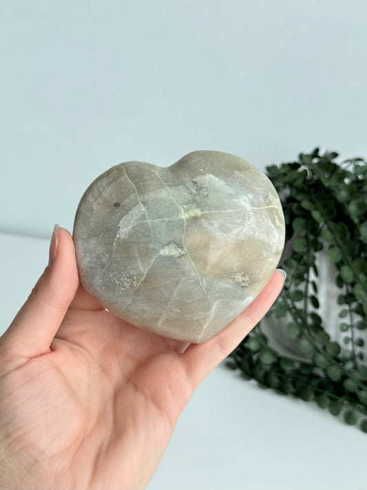 Green Moonstone Heart