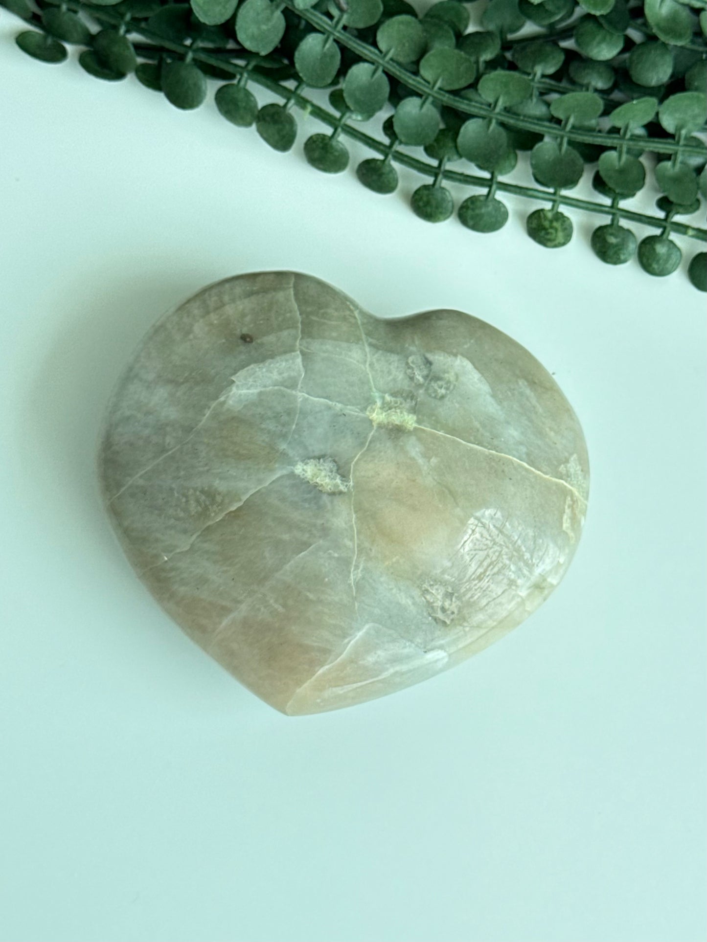 Green Moonstone Heart