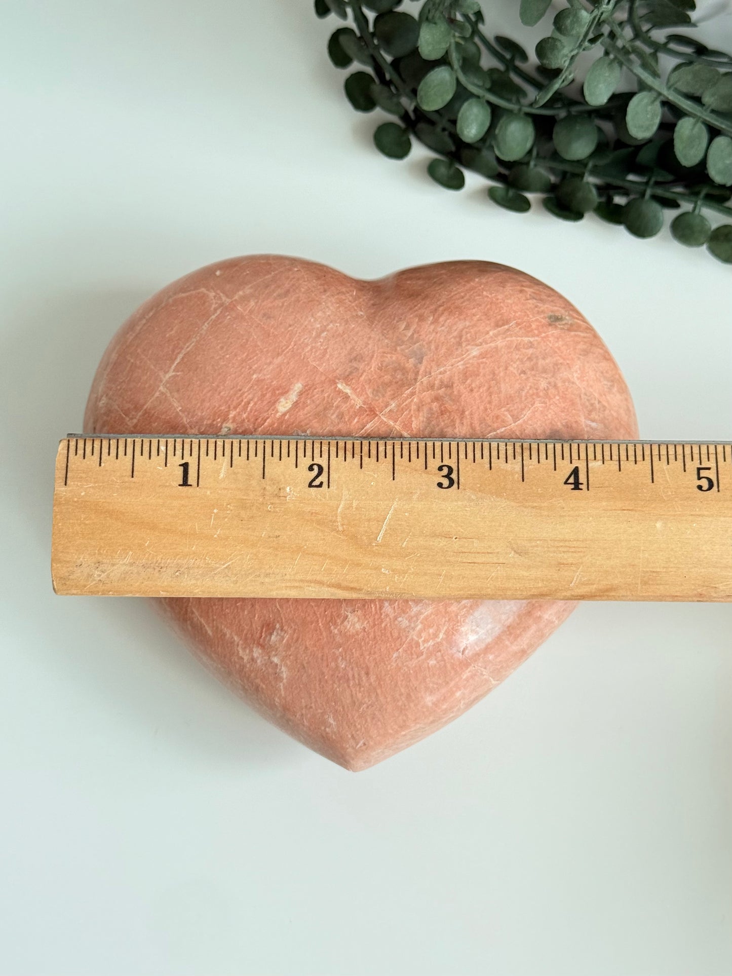 Peach Moonstone Heart