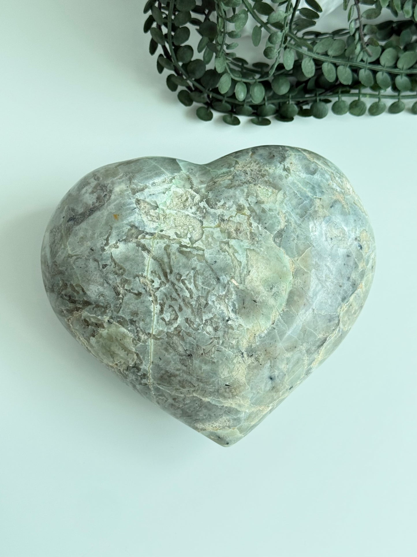 Green Moonstone Heart