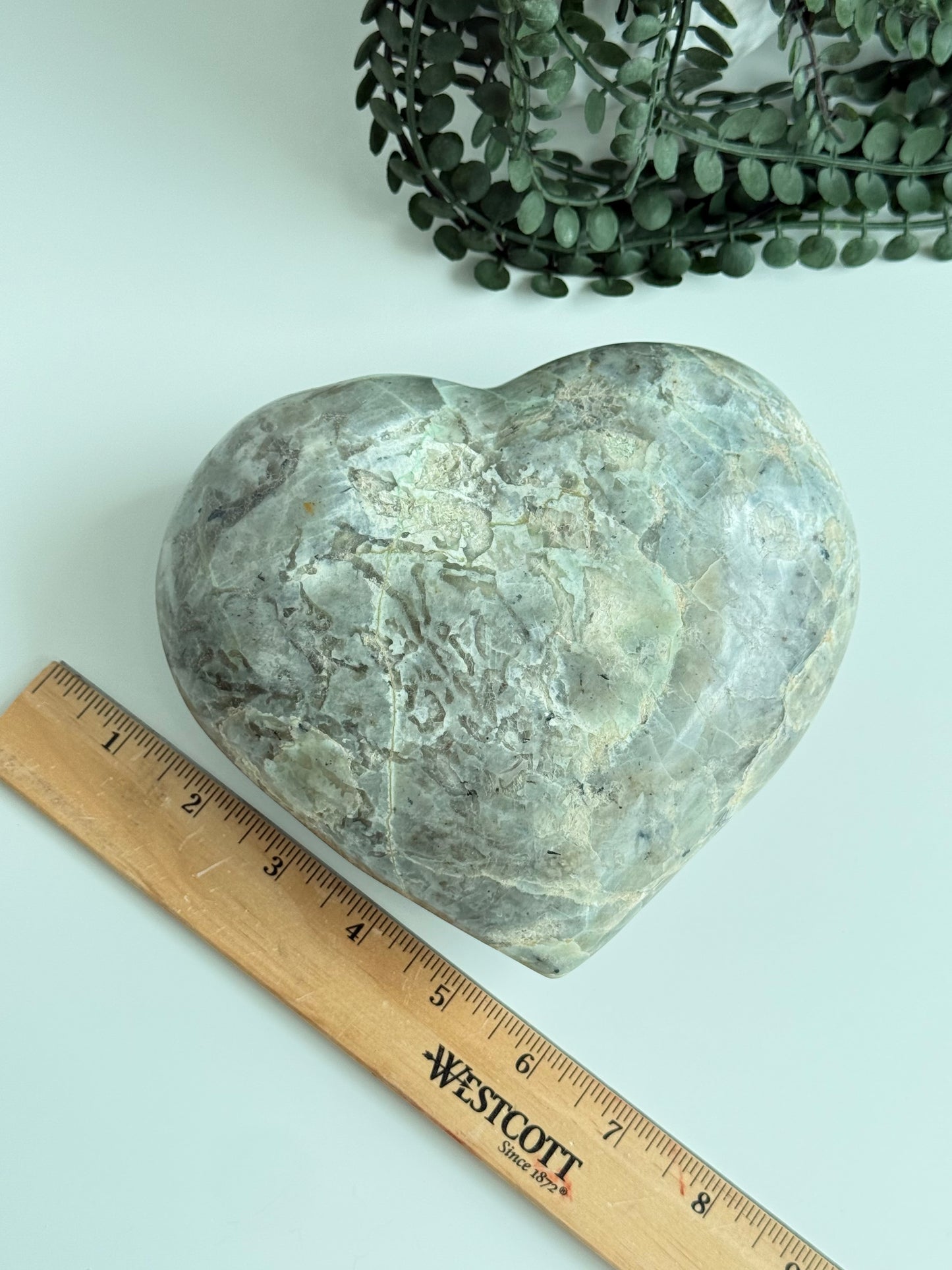 Green Moonstone Heart