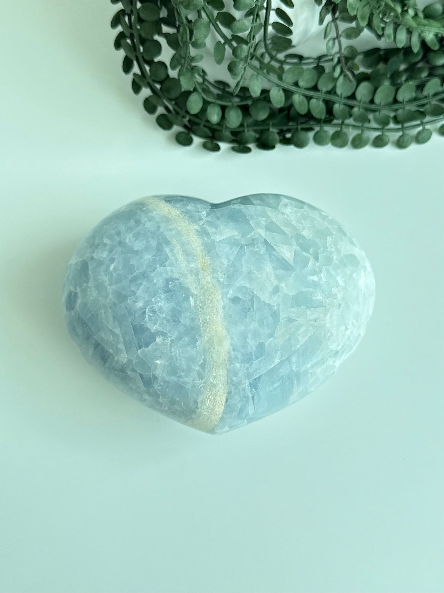 Blue Calcite Heart