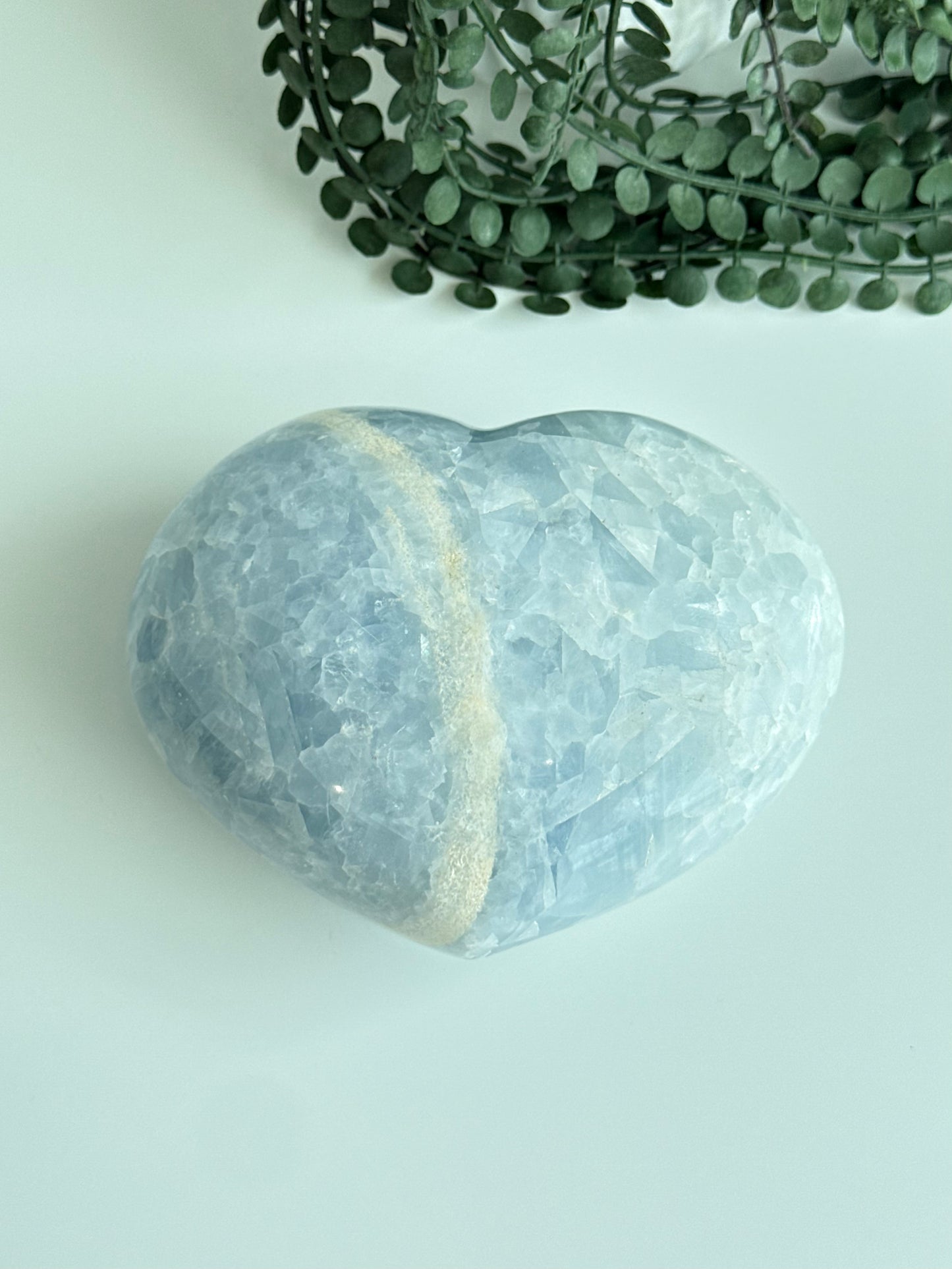 Blue Calcite Heart