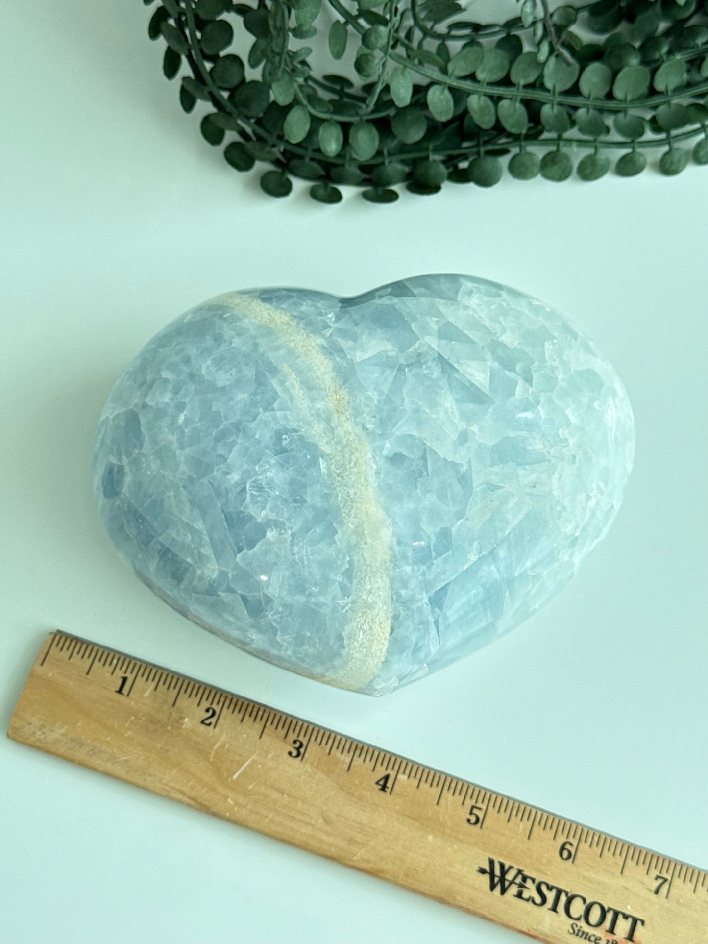 Blue Calcite Heart