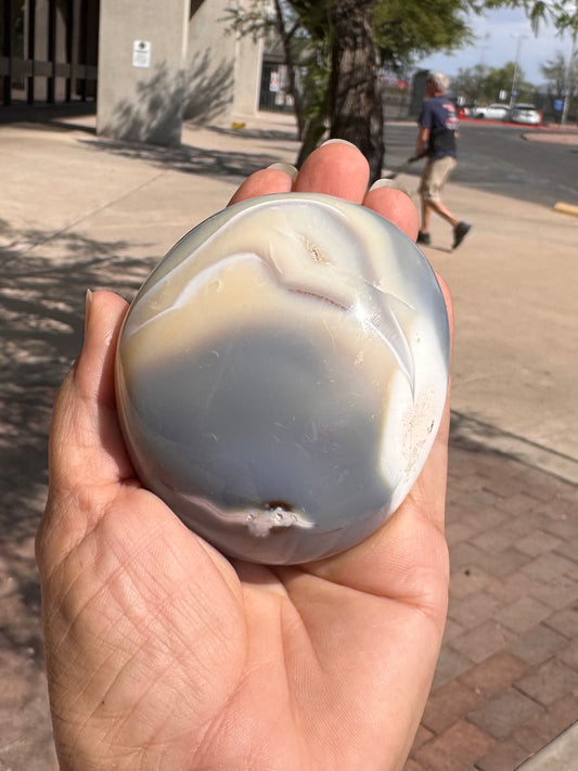 Palm Stone Orca Agate ( Large )