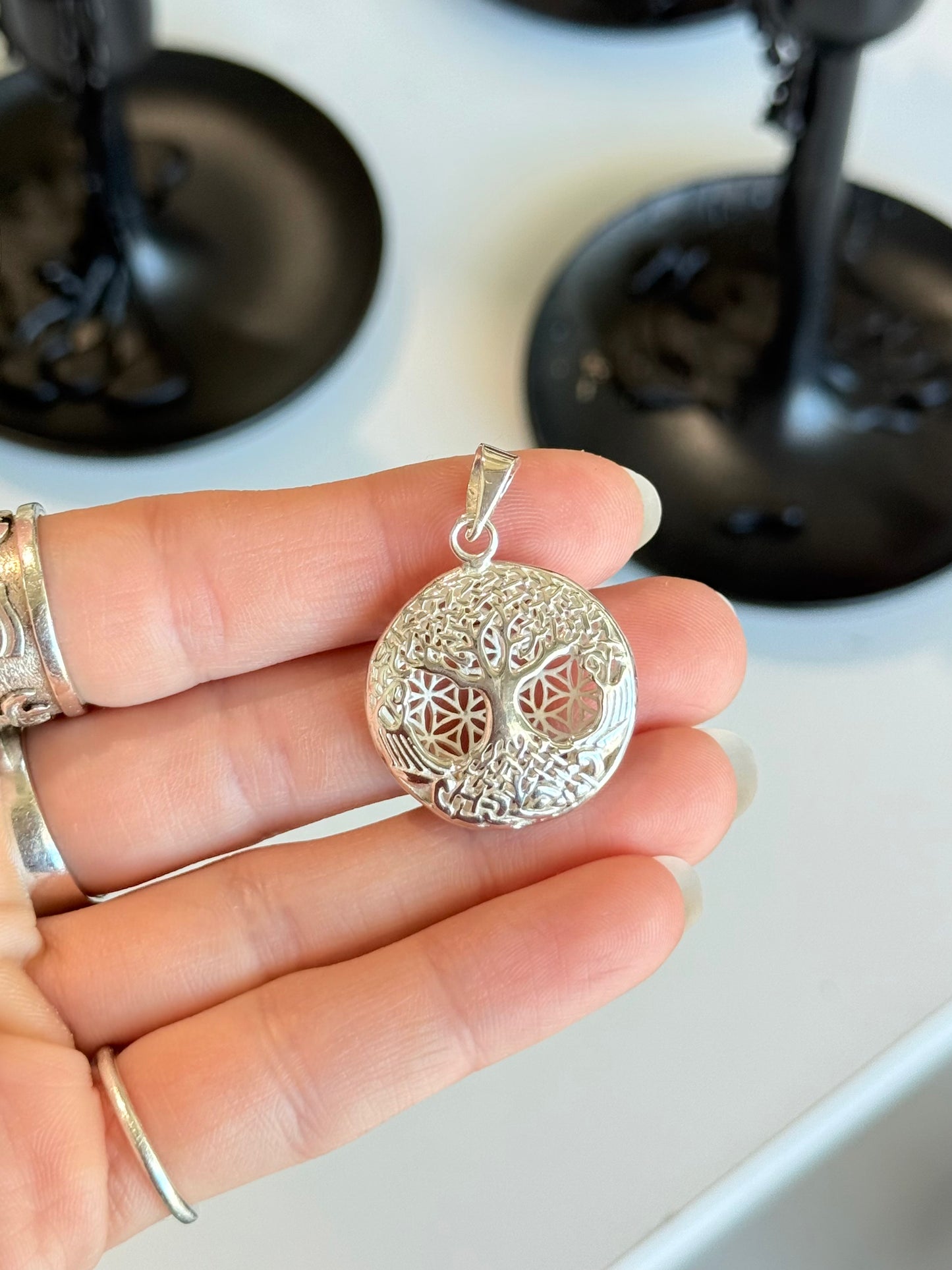 Flower of Life and Tree of Life Pendant