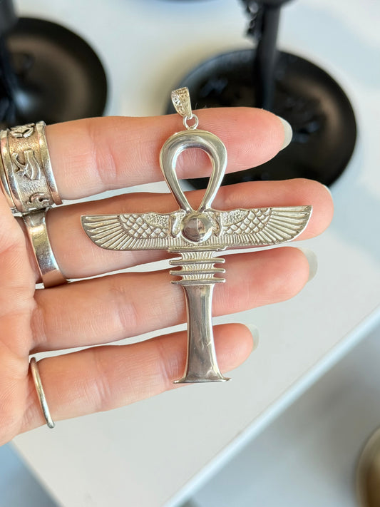 Isis Wings - Ankh Pendant (Life, Light & Rebirth )