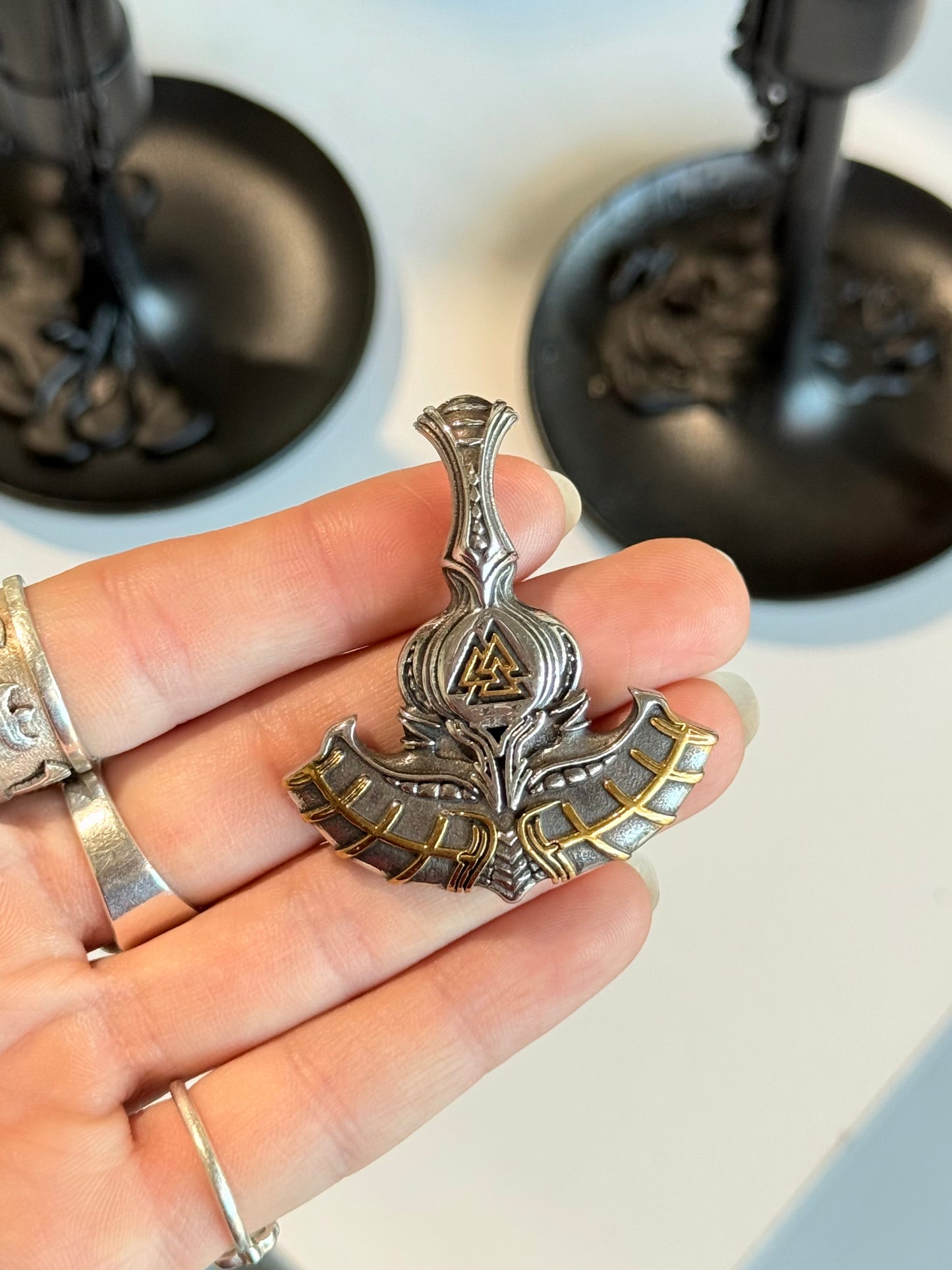 Valknut Warrior Shield Pendant