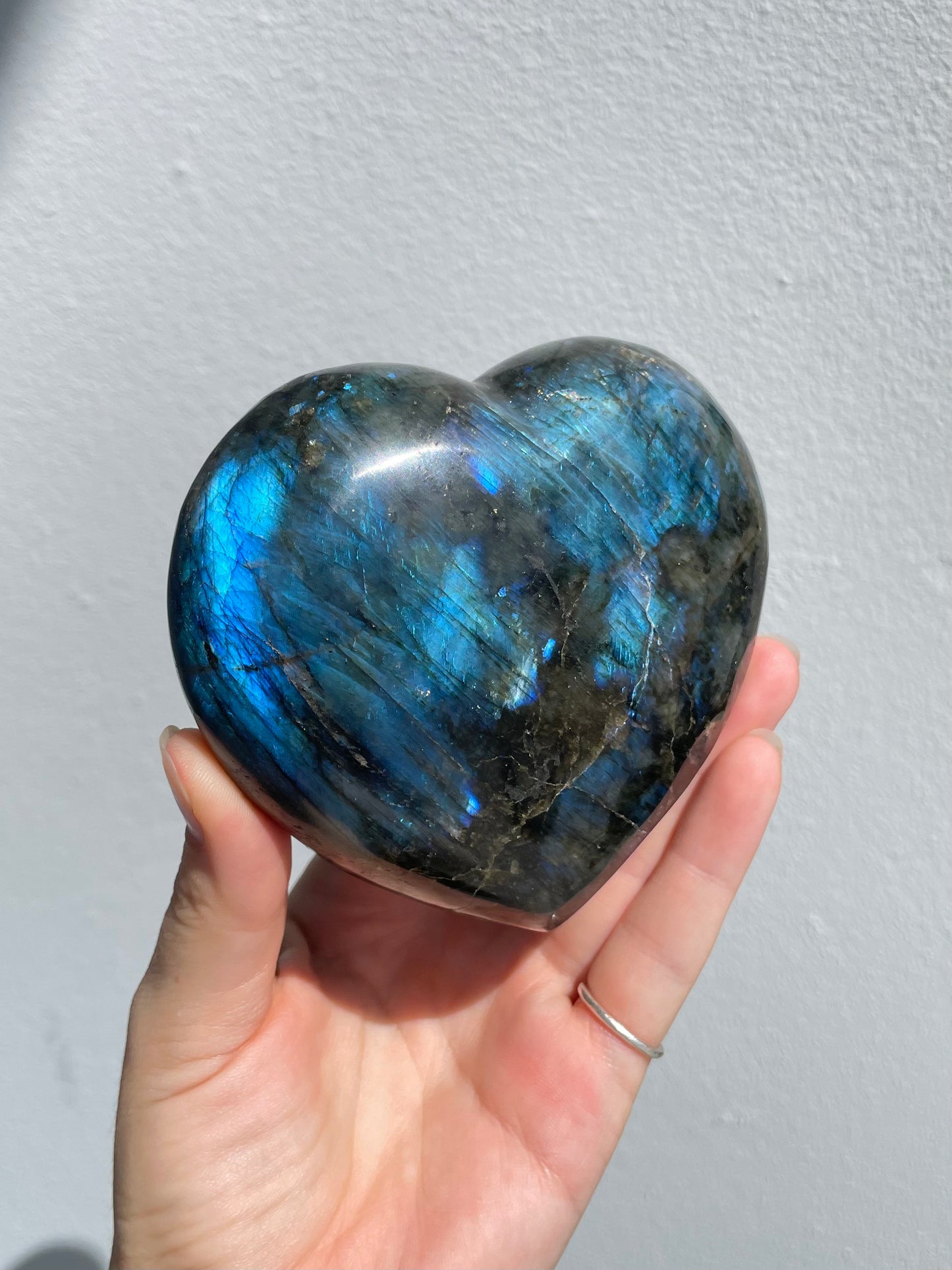 Labradorite Heart