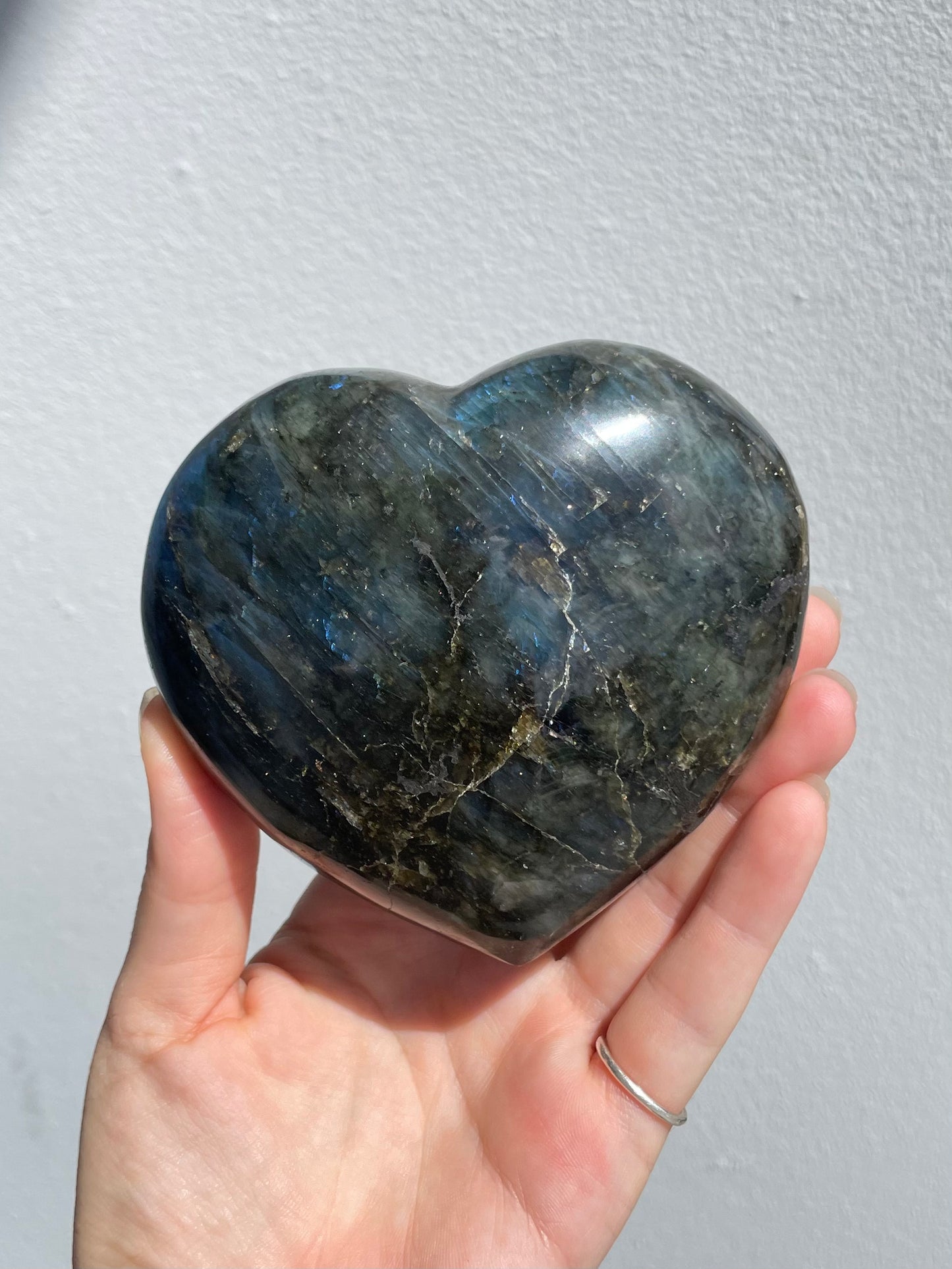 Labradorite Heart