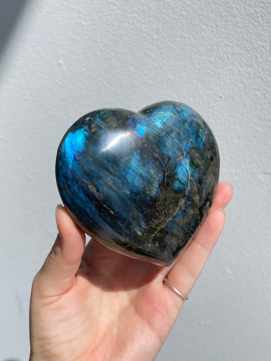 Labradorite Heart