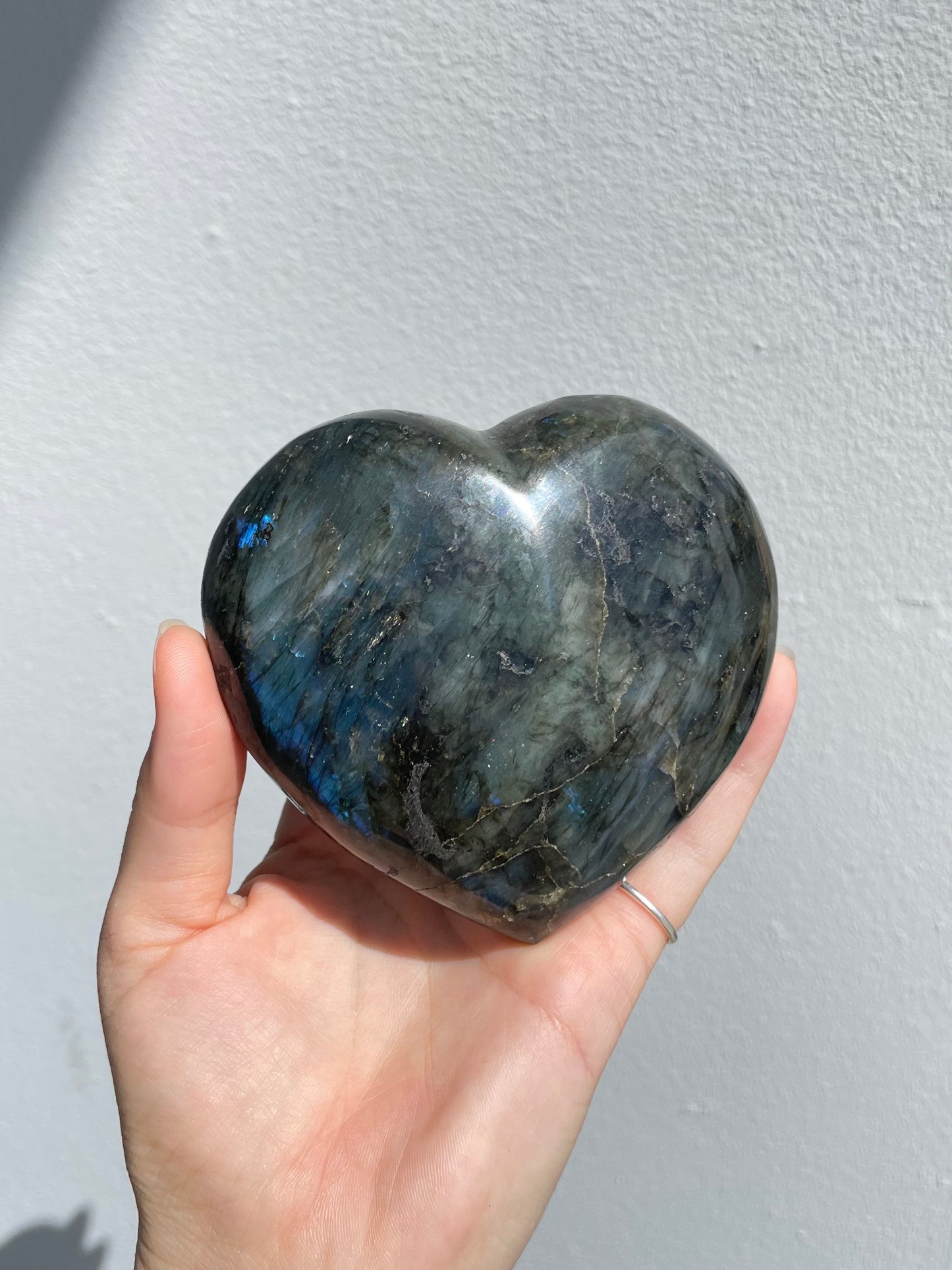 Labradorite Heart