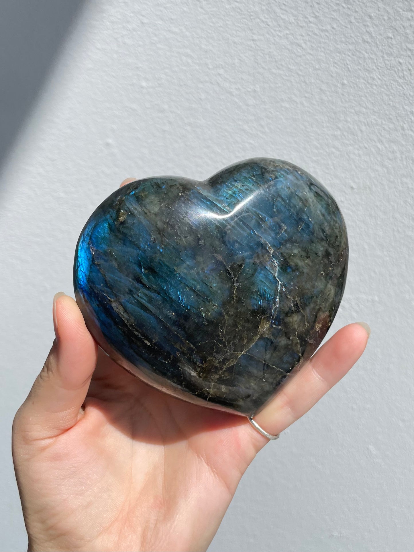 Labradorite Heart