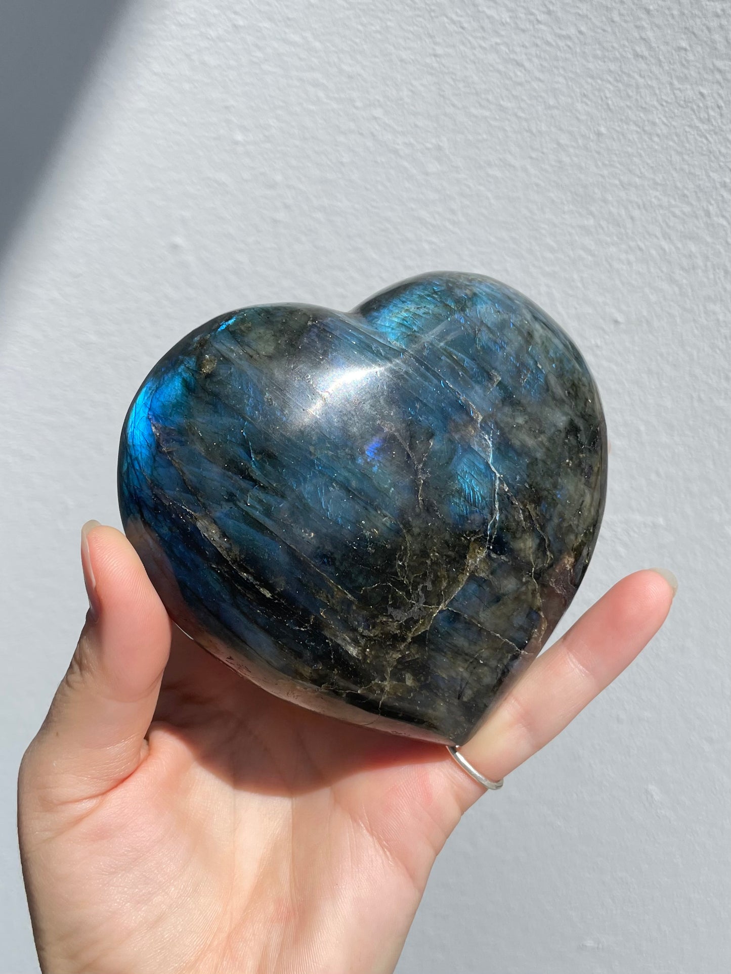 Labradorite Heart