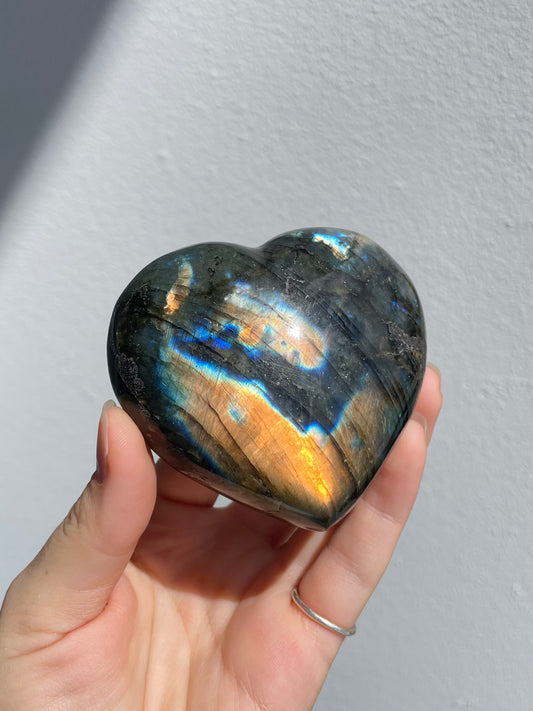 Labradorite Heart