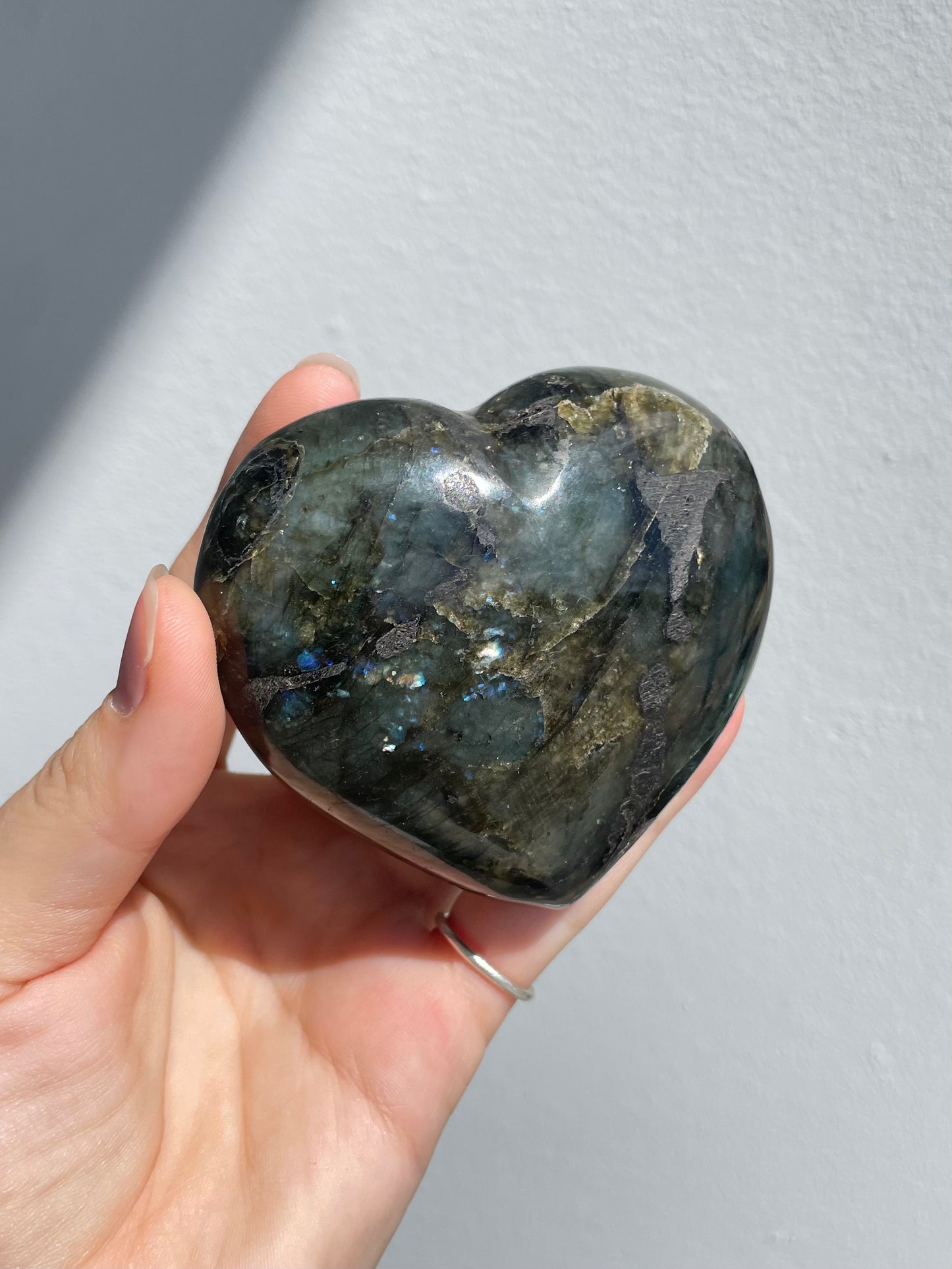 Labradorite Heart