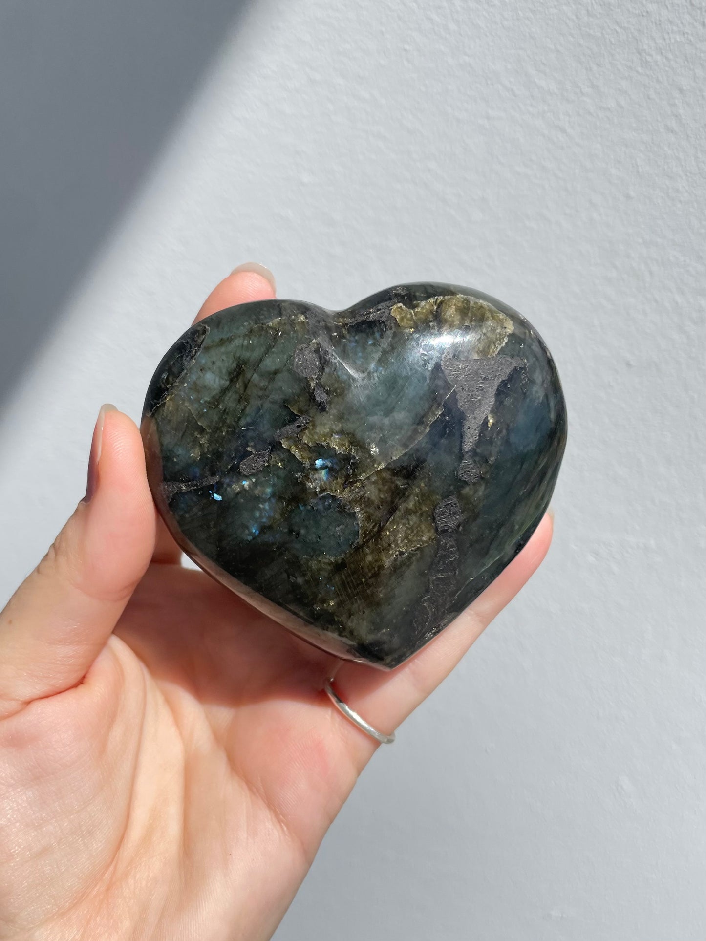 Labradorite Heart