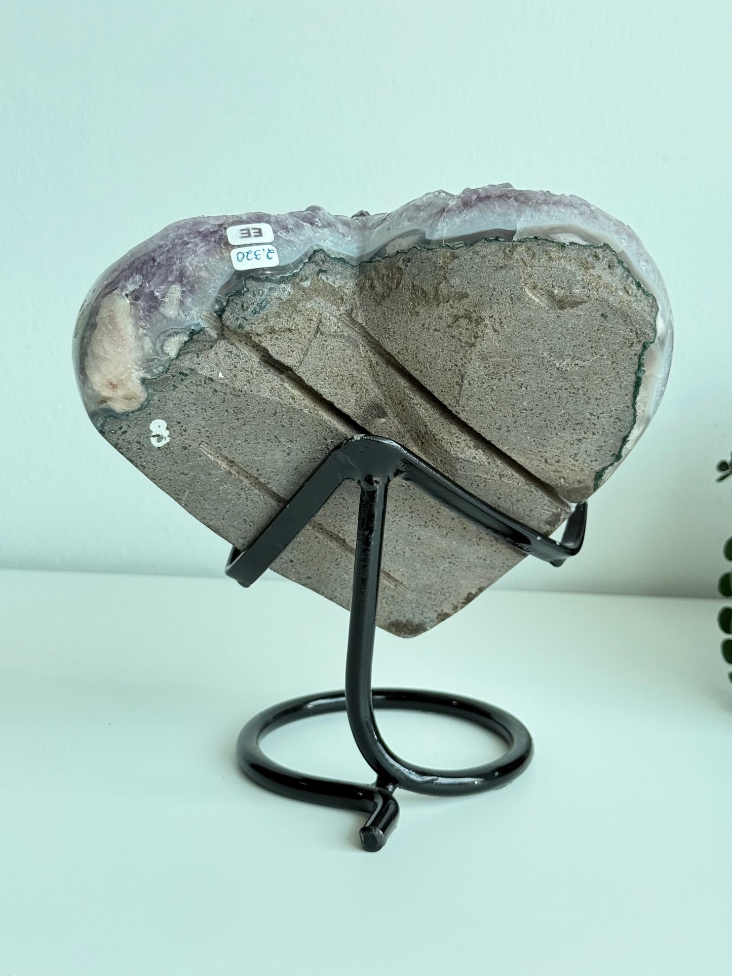 Amethyst Heart On Stand - Brazil