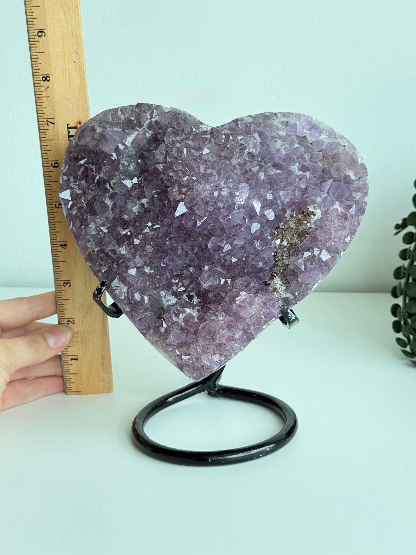 Amethyst Heart On Stand - Brazil
