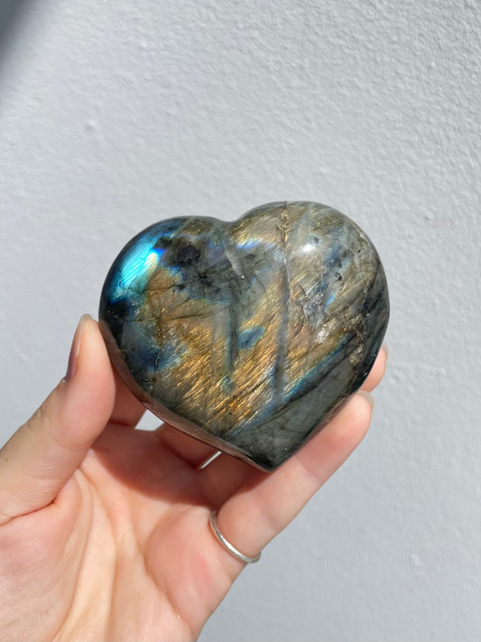 Labradorite Heart