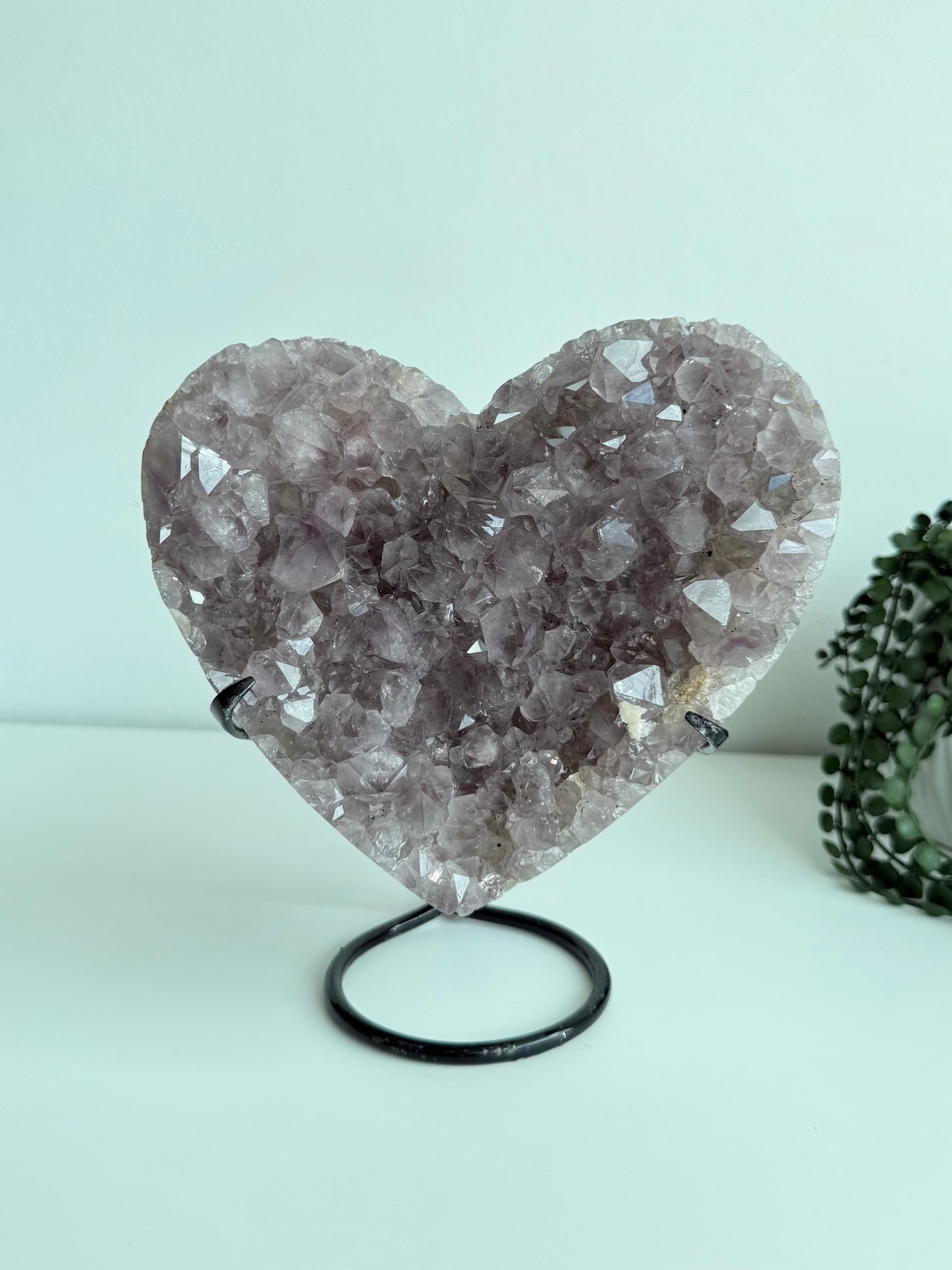 Amethyst Heart On Stand - Brazil