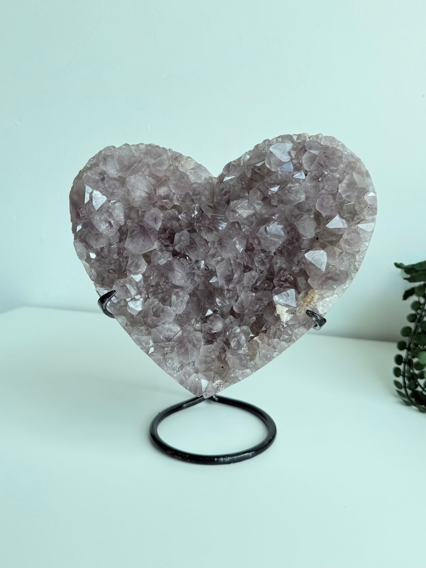 Amethyst Heart On Stand - Brazil
