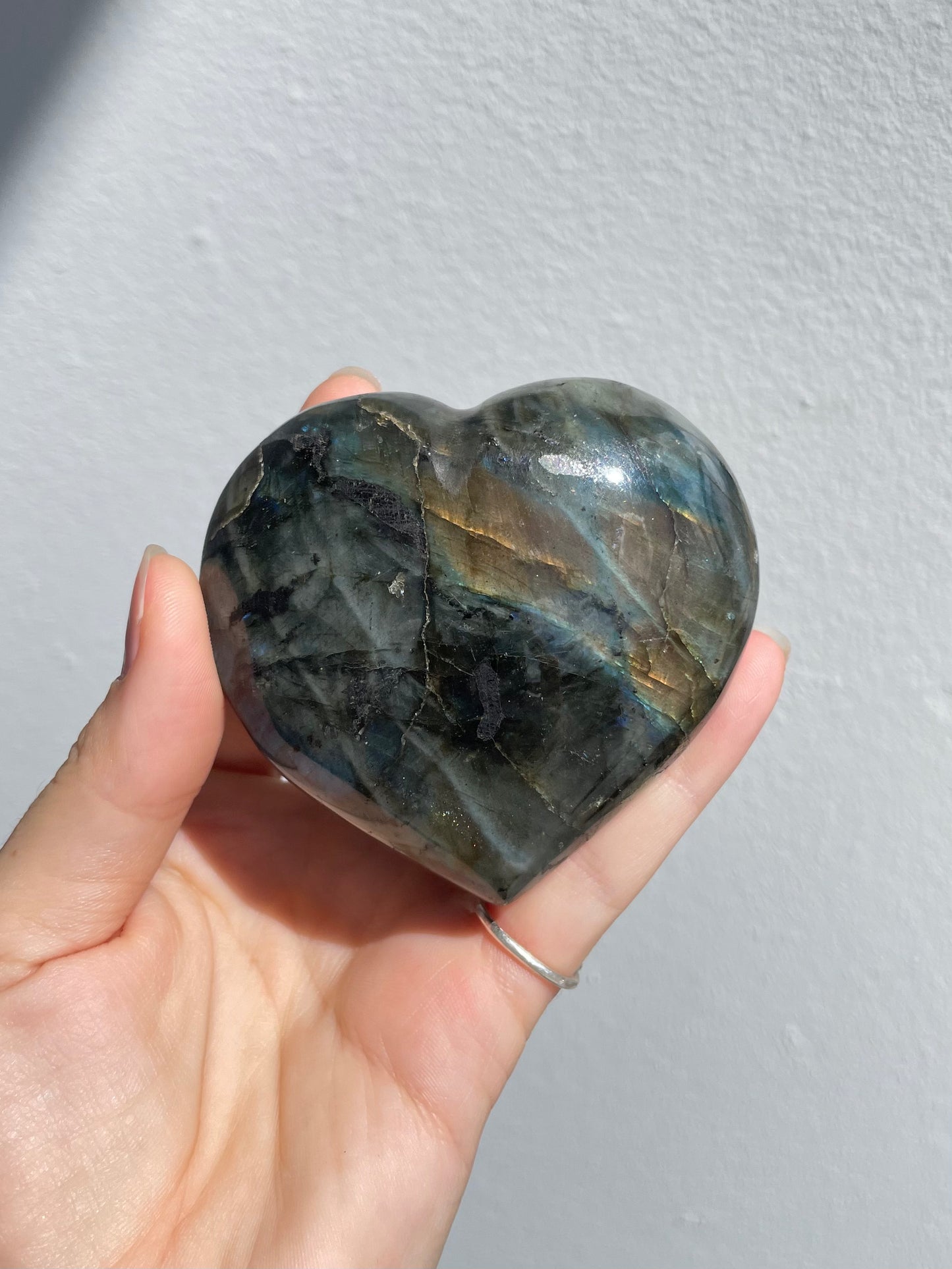 Labradorite Heart