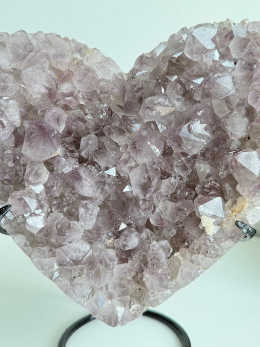 Amethyst Heart On Stand - Brazil