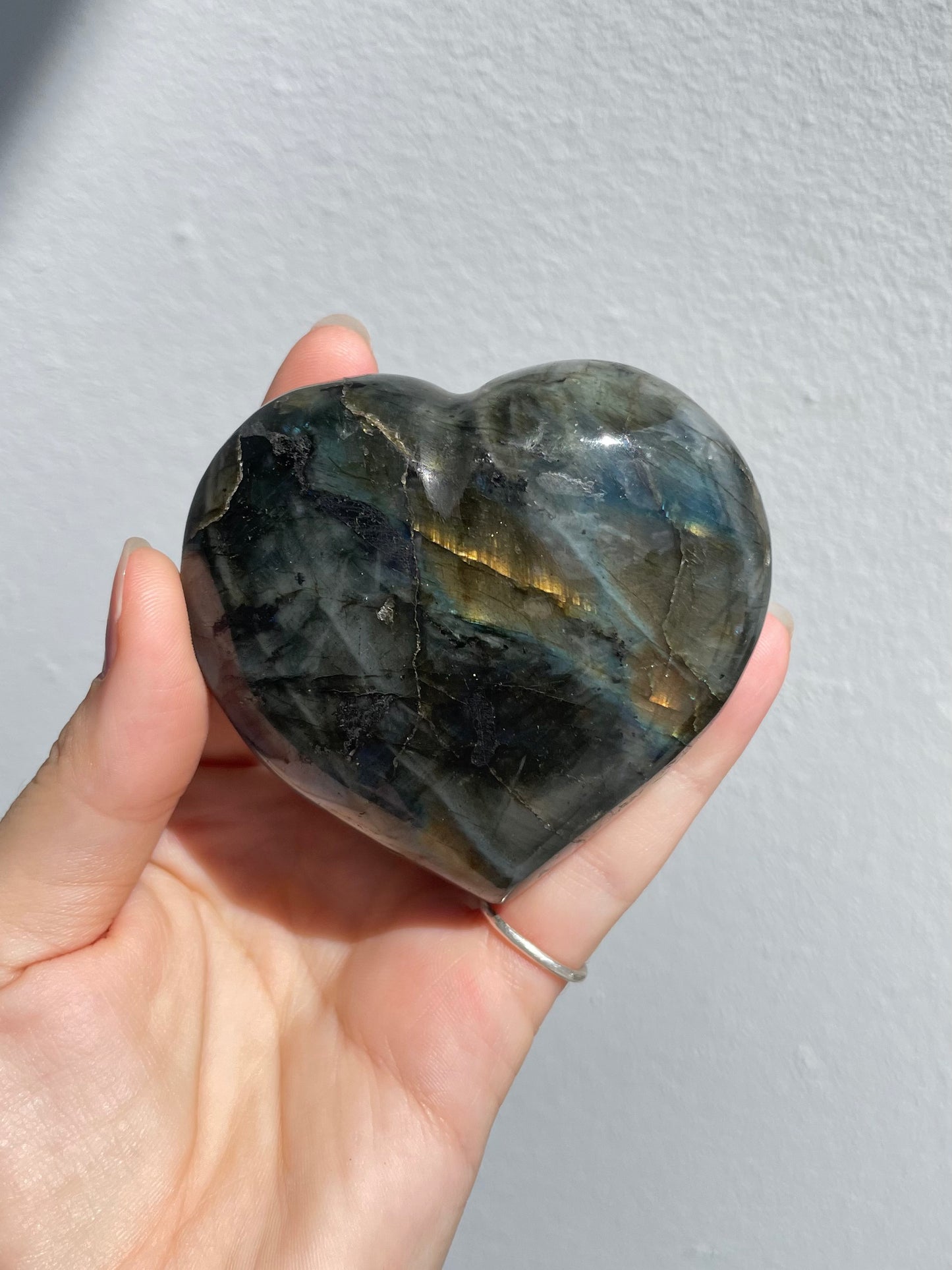 Labradorite Heart