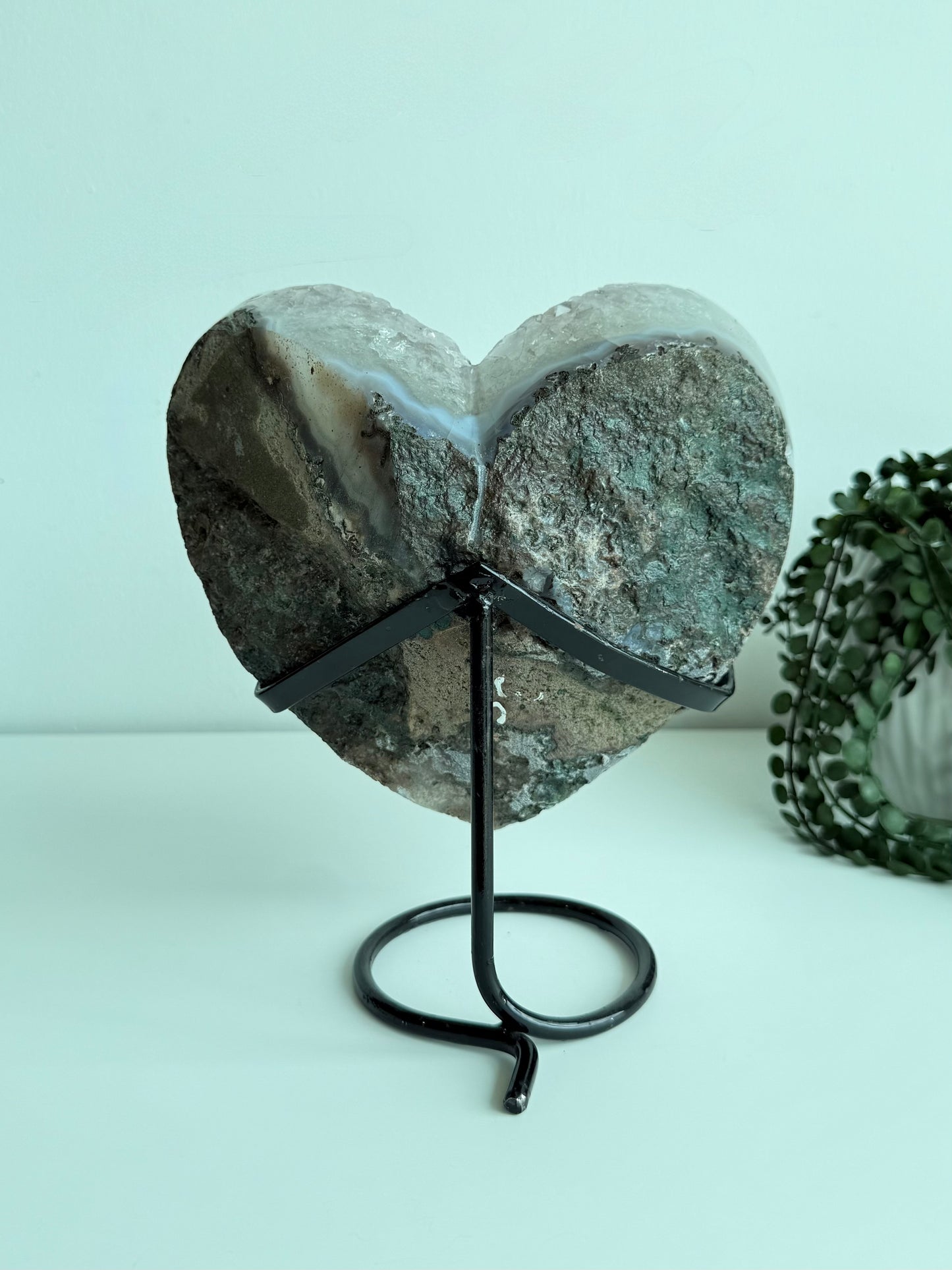 Amethyst Heart On Stand - Brazil