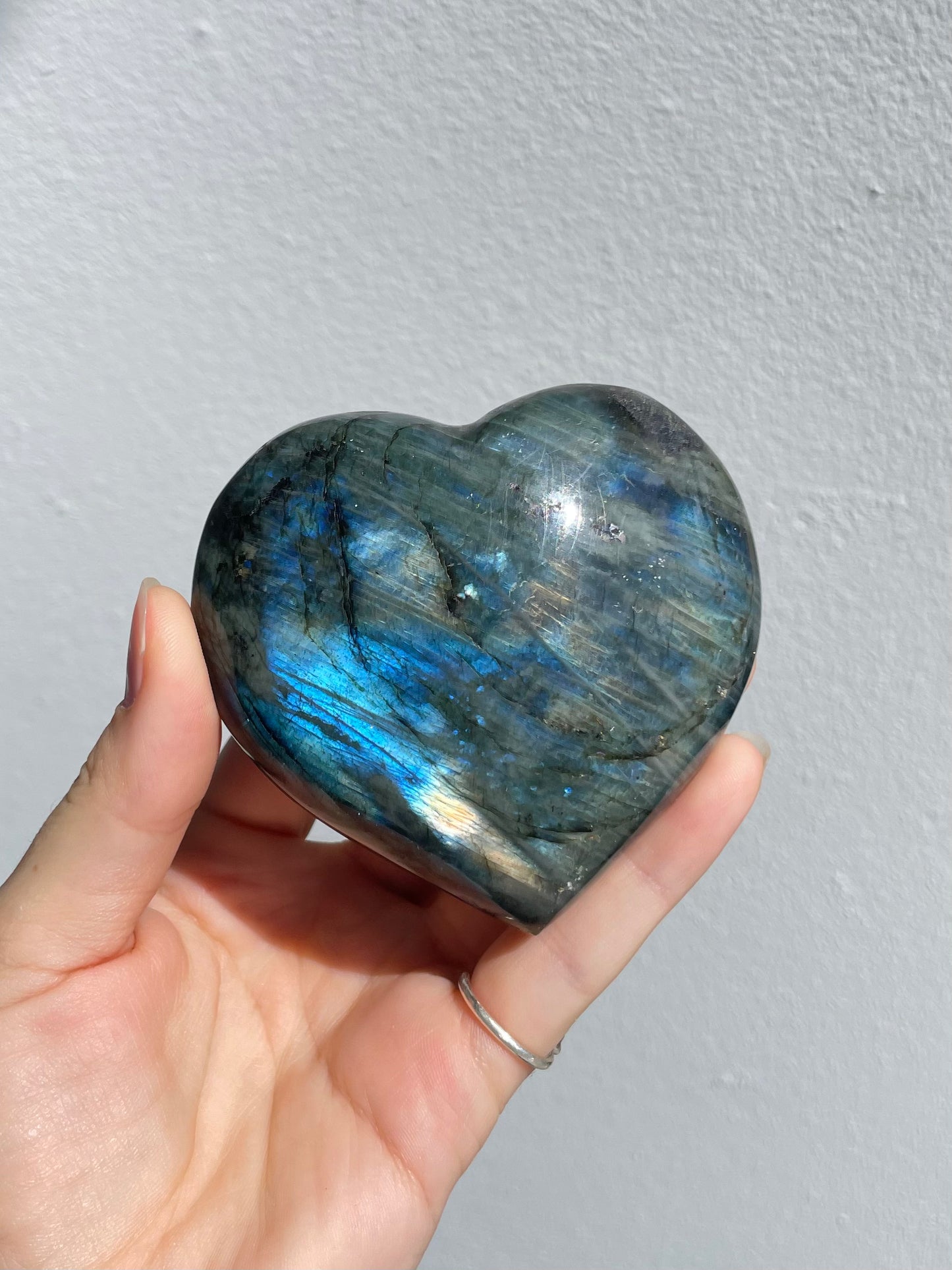 Labradorite Heart