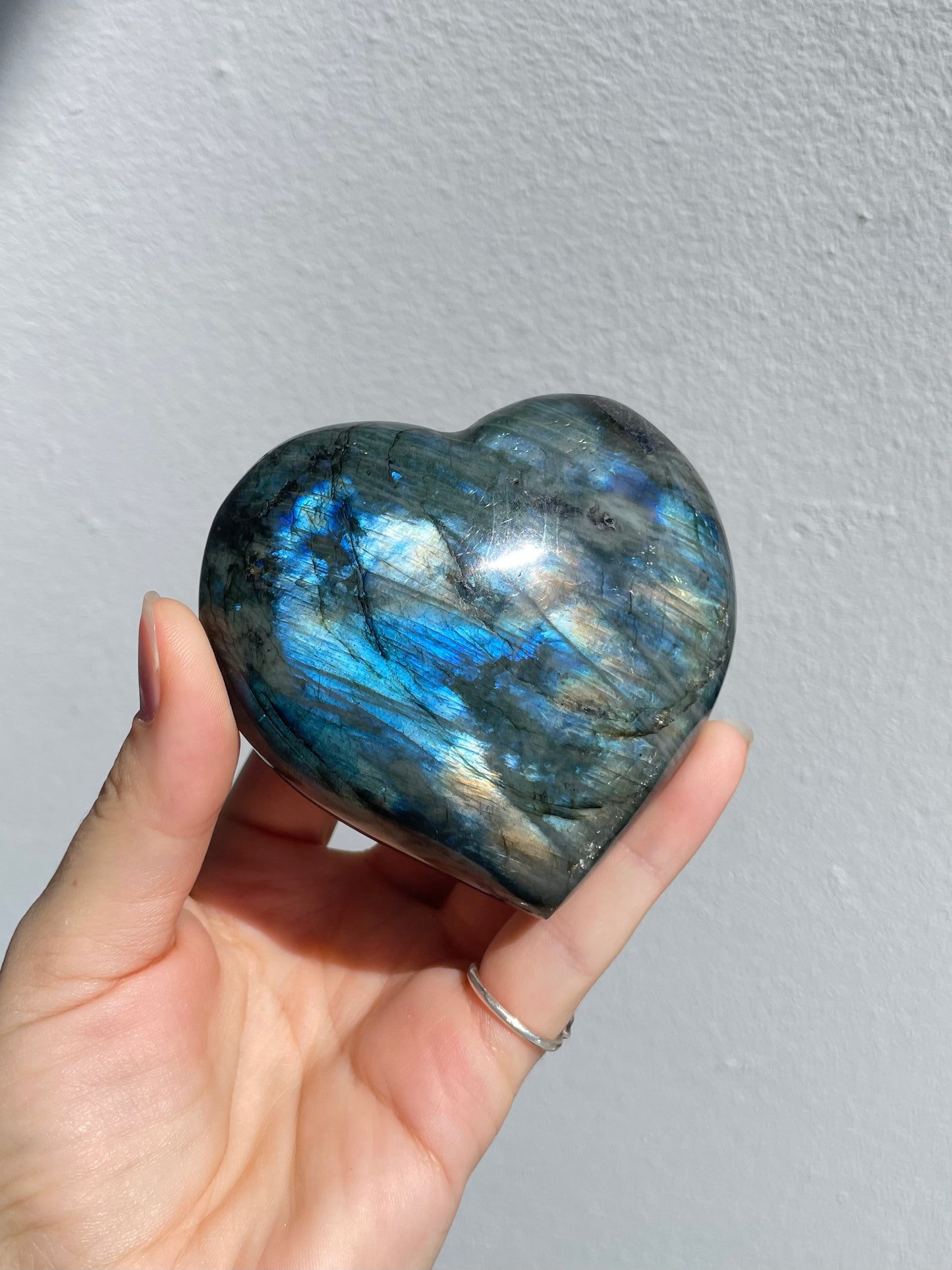 Labradorite Heart