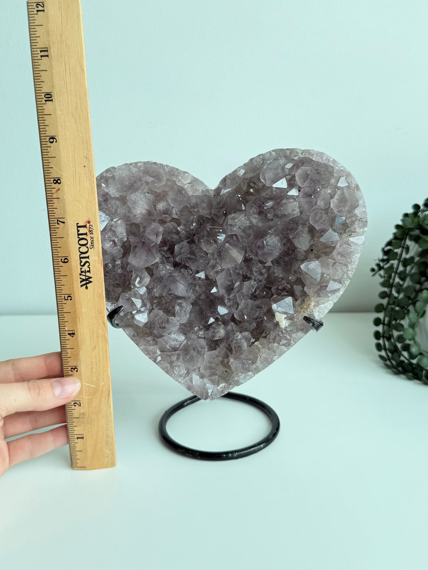 Amethyst Heart On Stand - Brazil