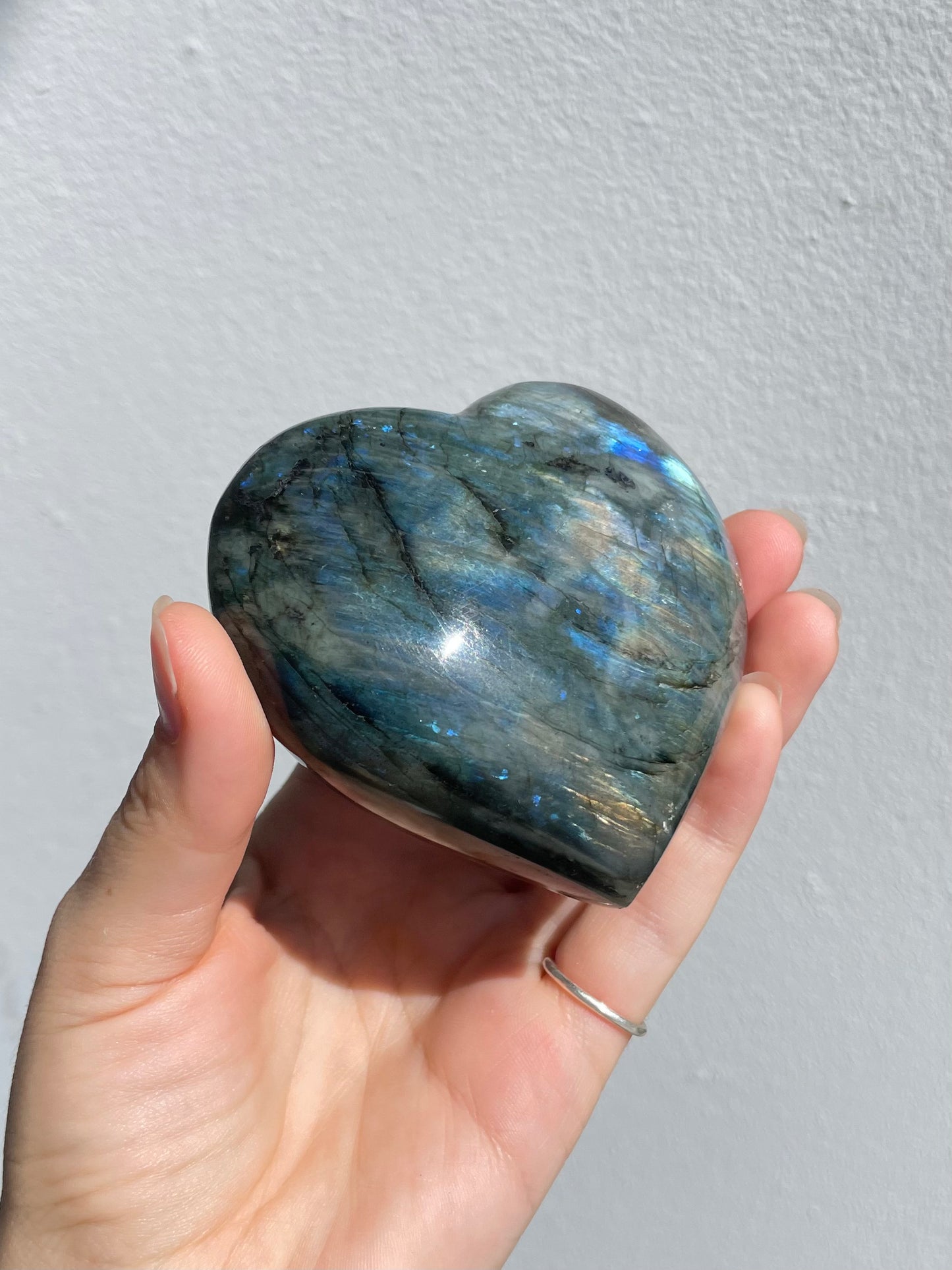 Labradorite Heart