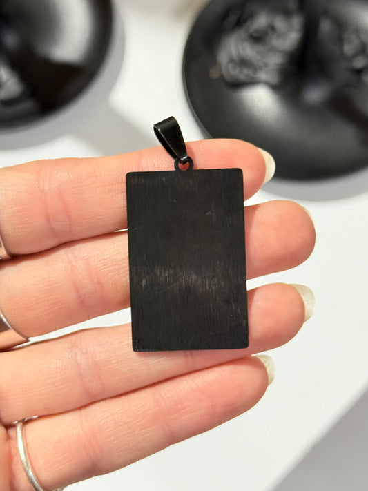 The Hanged Man Tarot Pendant – Black Stainless Steel