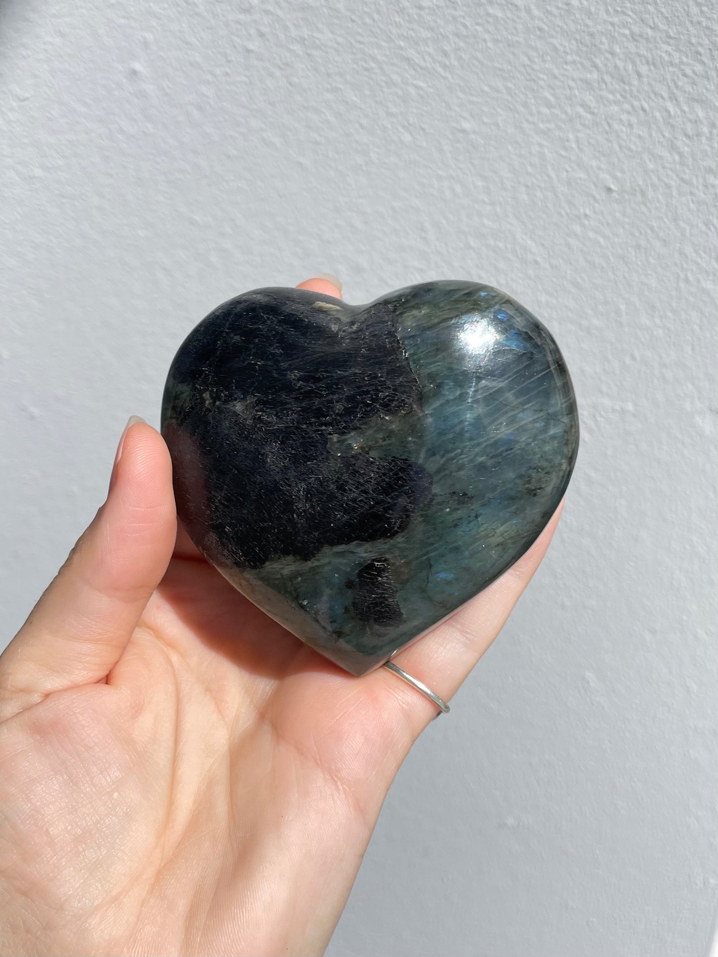 Labradorite Heart