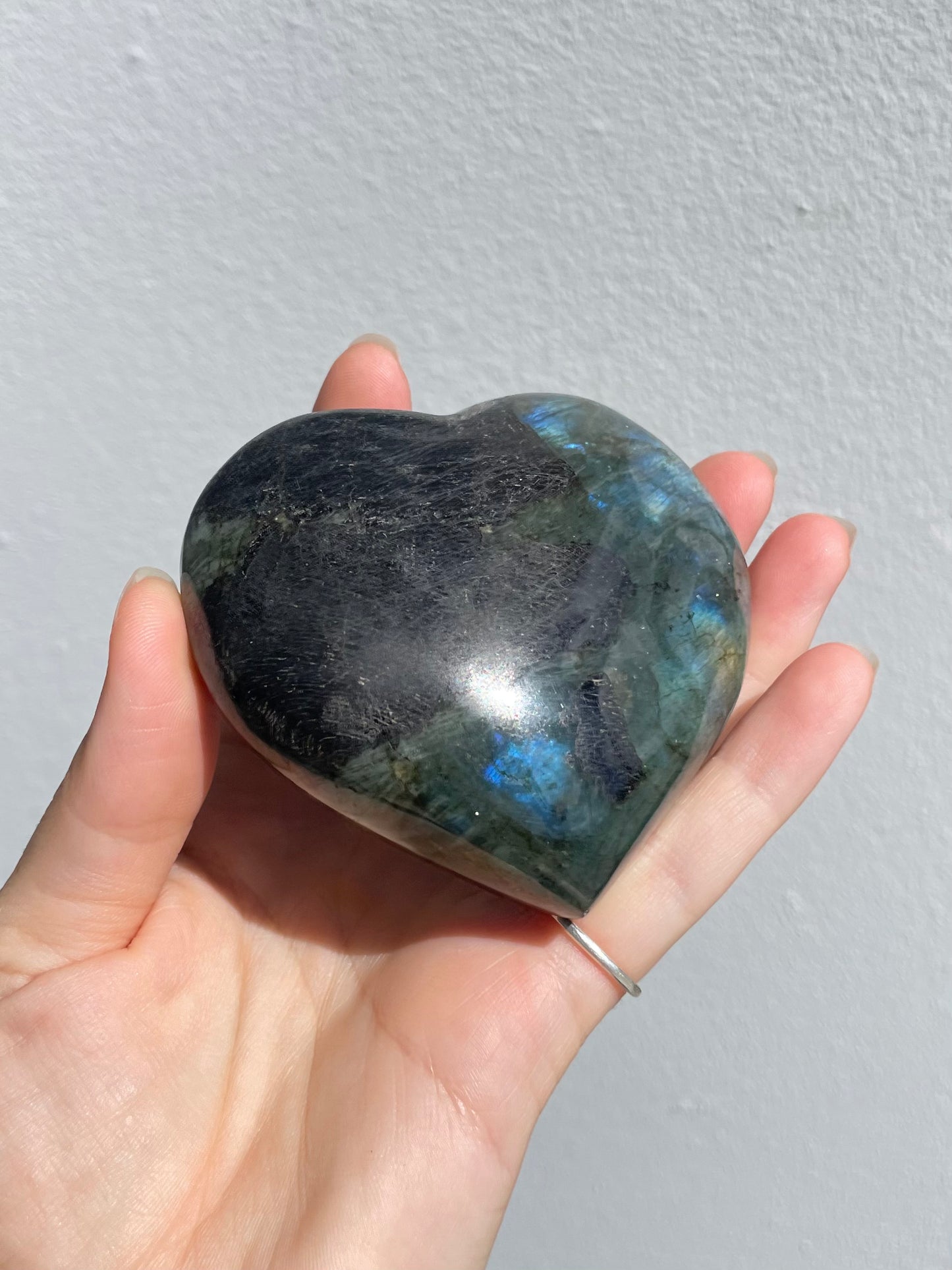 Labradorite Heart