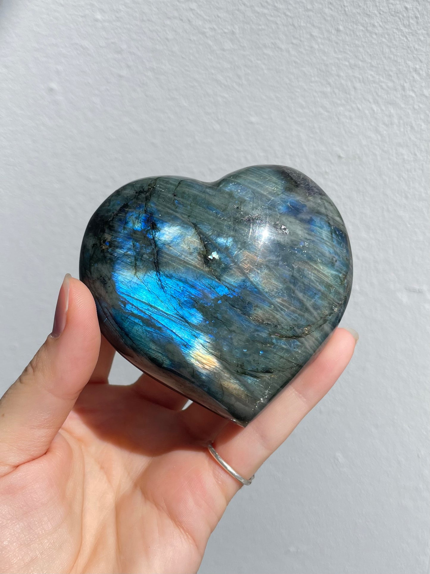 Labradorite Heart