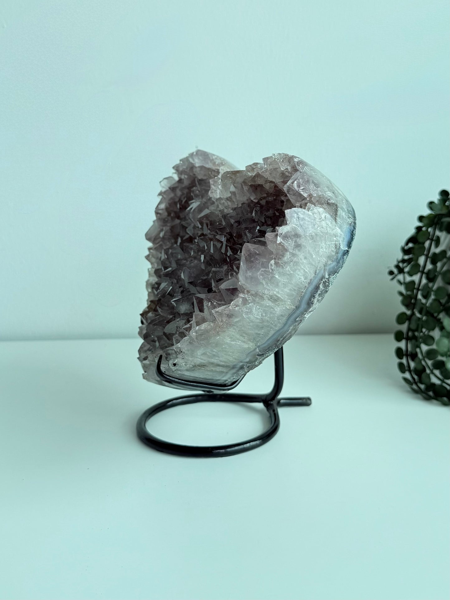 Amethyst Heart On Stand - Brazil
