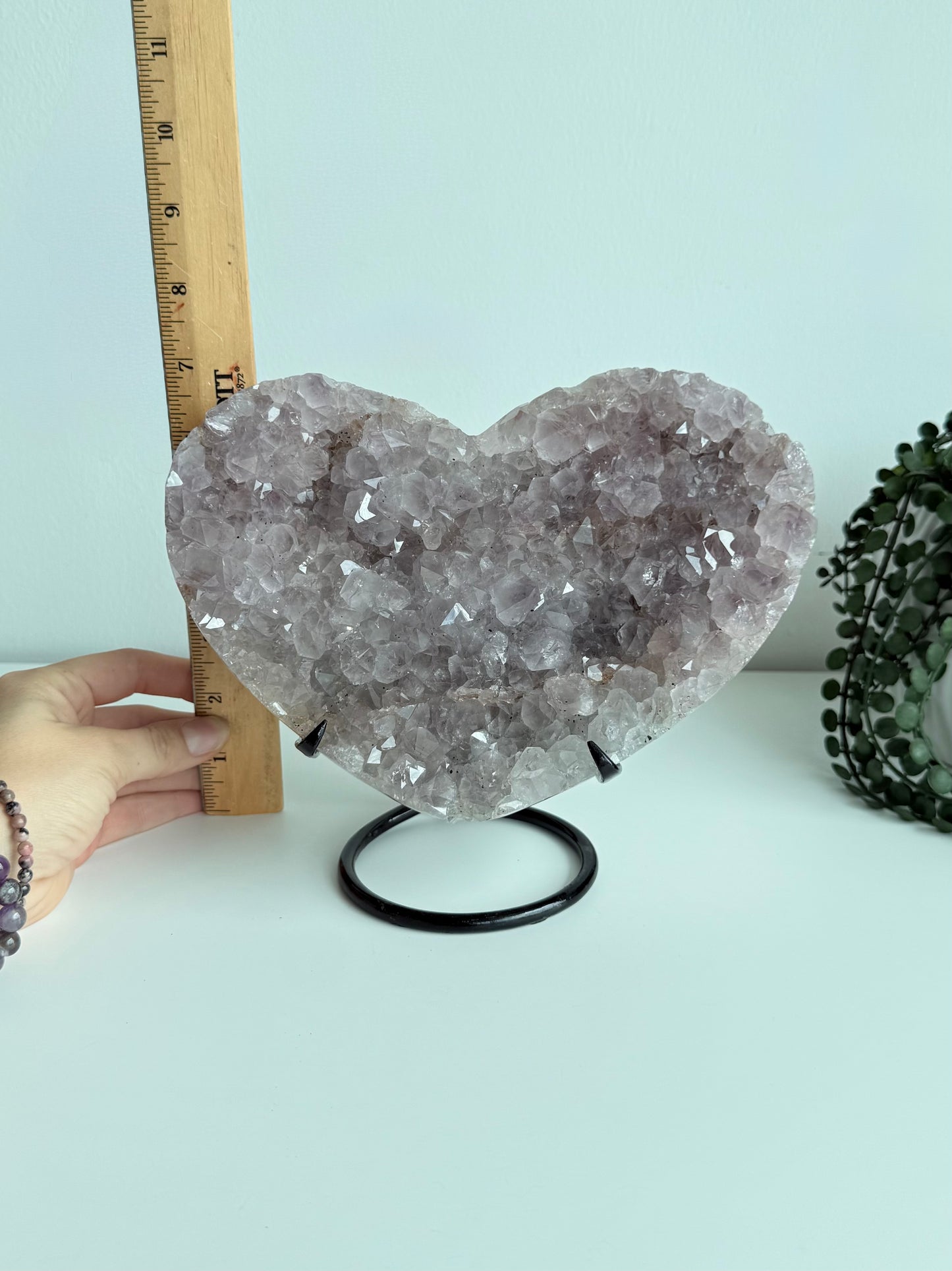 Amethyst Heart On Stand - Brazil