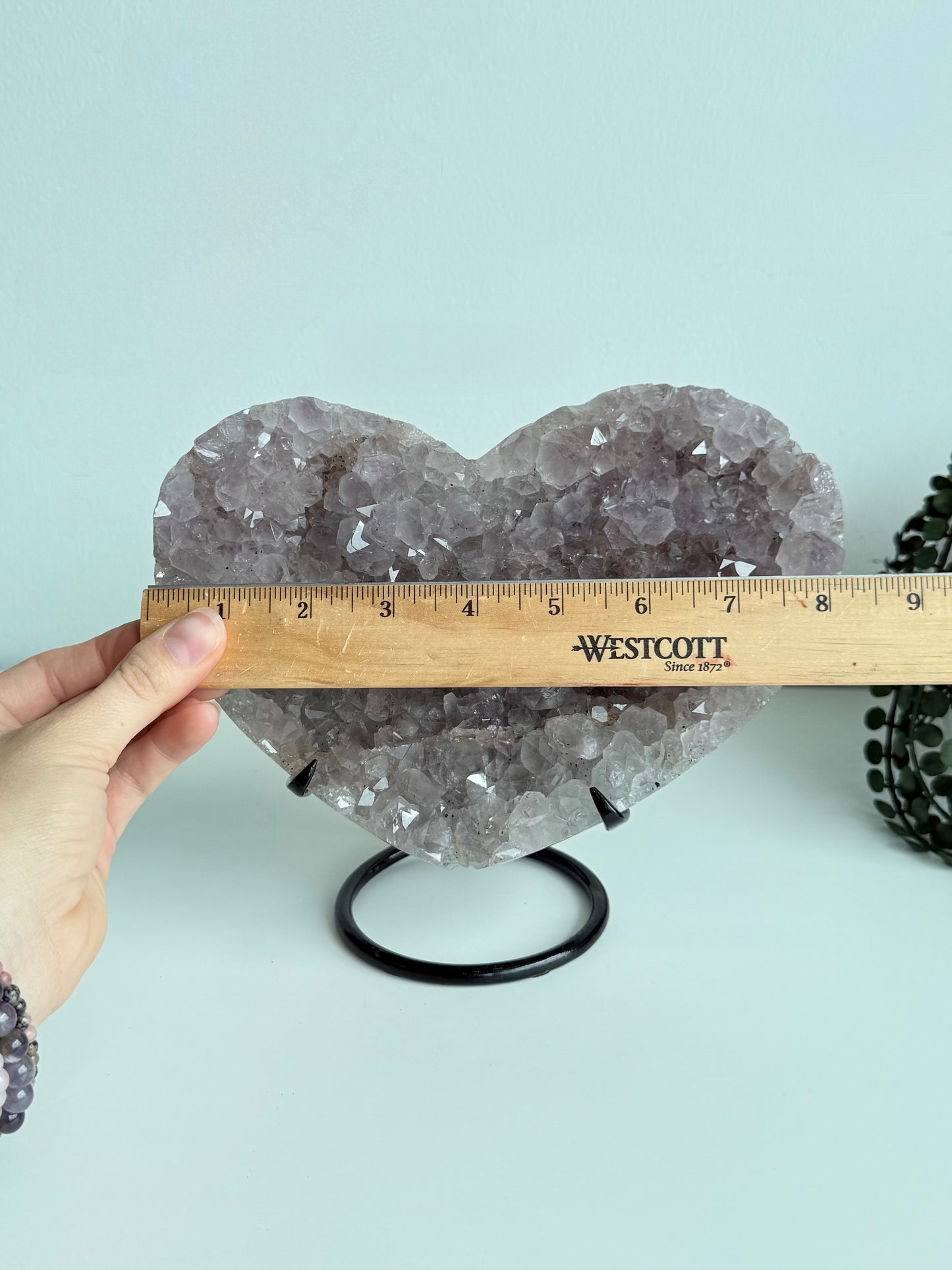 Amethyst Heart On Stand - Brazil