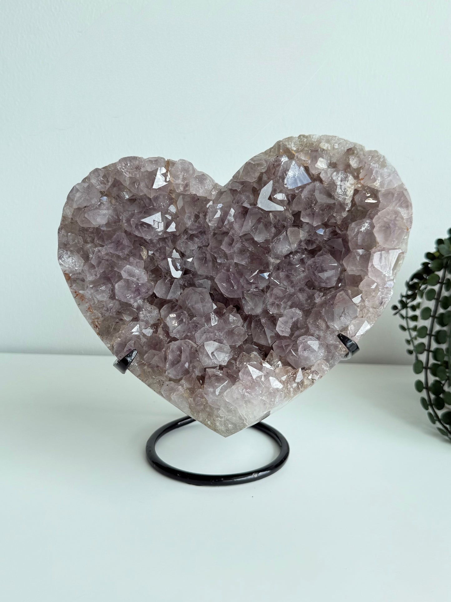 Amethyst Heart On Stand - Brazil