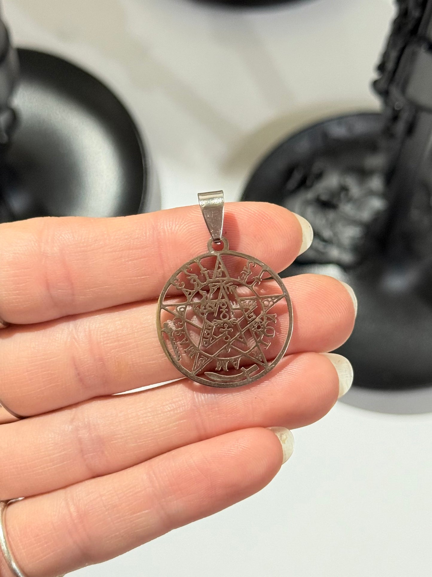 Tetragrammaton Protection Pendant – Stainless Steel