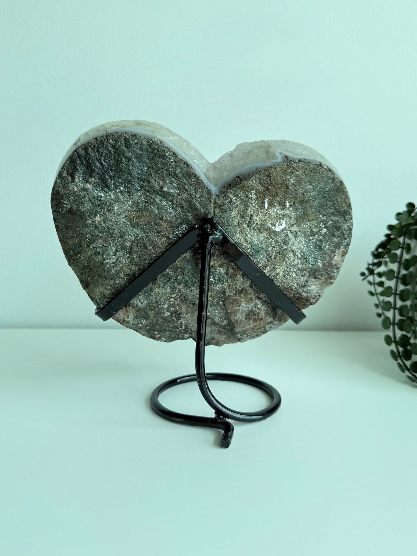 Amethyst Heart On Stand - Brazil