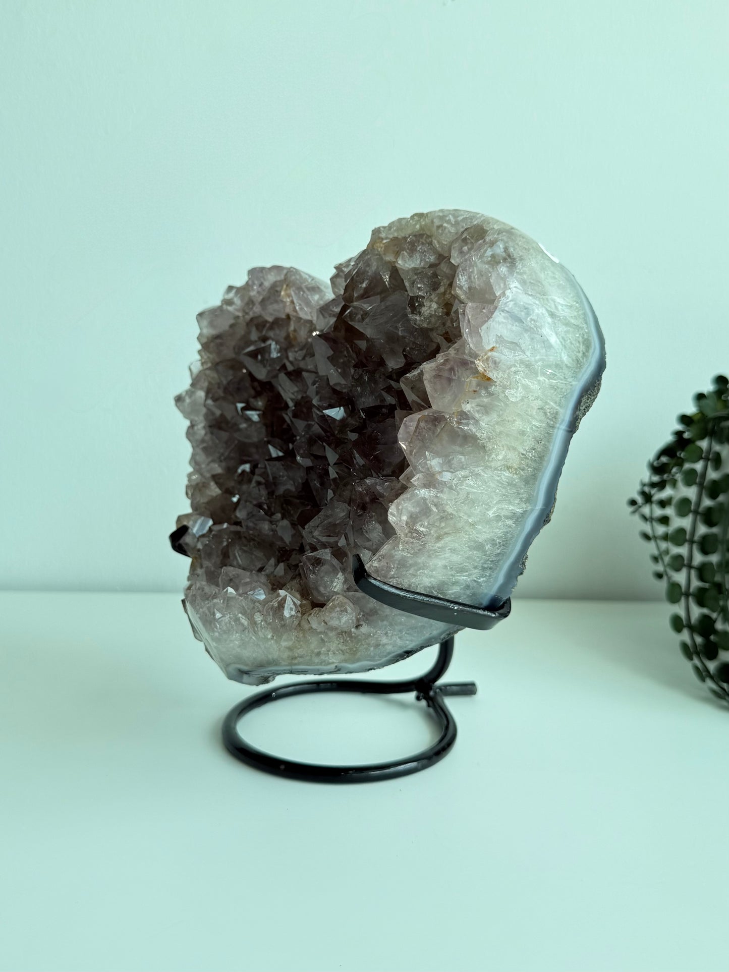 Amethyst Heart On Stand - Brazil